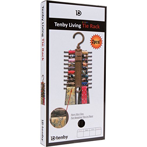 2-Pack Black Tie Rack, Organizer, Hanger, Holder - Affordable Ti.