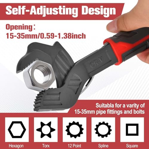 10" Self Adjusting Wrench 0.59"-1.38"(15-35MM) Wrench Pipe - size: 10"