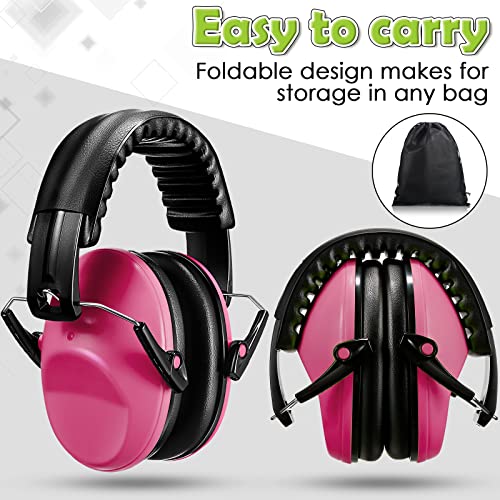 Konohan 3 Pack Noise Reduction Headphones for Kids Ear Protection Earmuffs Headphones for Autism Toddler Kids Ear Muffs 27db - color: Rose Red, Purple, Lake Blue