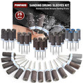 25Pcs Sanding Drums Sandpaper Sticks Set with 1/8"(3mm) Shank for Dremel Rotary Tool, 180/240/600/1000/1500/2000 Grits Different Meet More Needs for Metal Rust Removal/Jade Polishing/Stone Grinding - size: Mixed 1