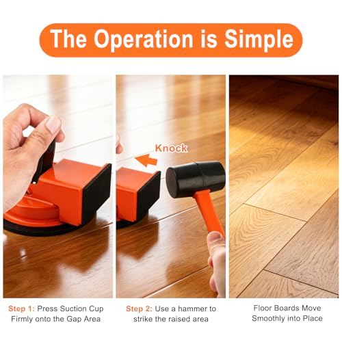 Floor Gap Fixer Tool, Plank Gap Repair Kit, Heavy‑Duty Suction Cup