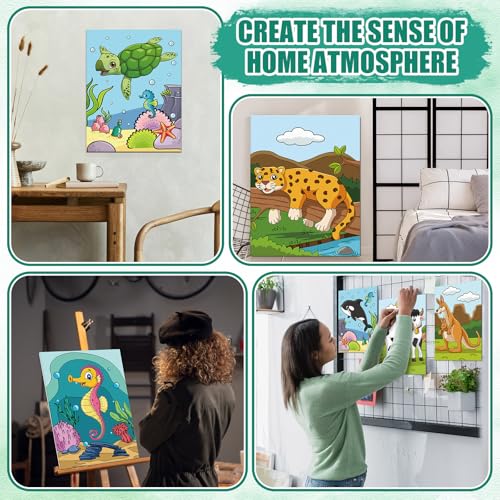 Sherr 140 Pcs 20 Set Pre Drawn Canvas Painting Kit, Animal - style: Animal