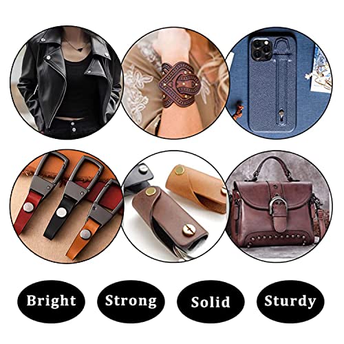 50 Sets M5*6 Gun Black Chicago Screw Kit Leather Rivets Screw Rivets Chicago Screw Buttons DIY Leather Trim - color: black, size: M5*6mm