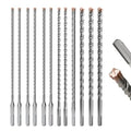 12PCS SDS Plus Rotary Hammer Drill Bits, 12PCS(5/32" to 5/8" ×12") - 4 Carbide Cutting Edges, Ideal for Masonry| Heavy-Duty Masonry |Hammer Drill Bits for Precision Drilling - size: 12PCS(5/32" to 5/8" ×12")