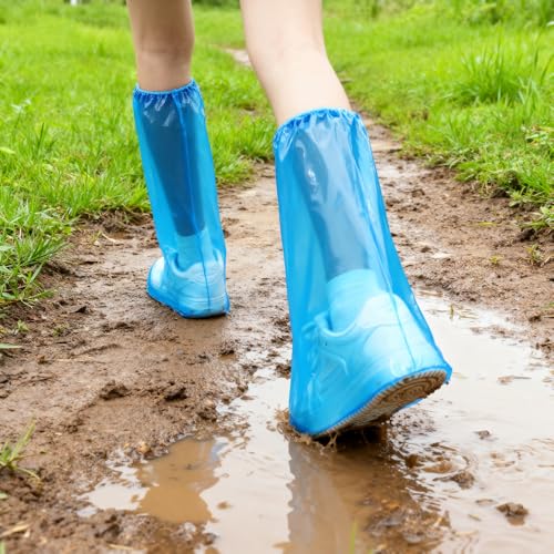 20 disposable shoe covers. 10 pairs of thickened waterproof plastic boot covers. suitable for rainy weather.