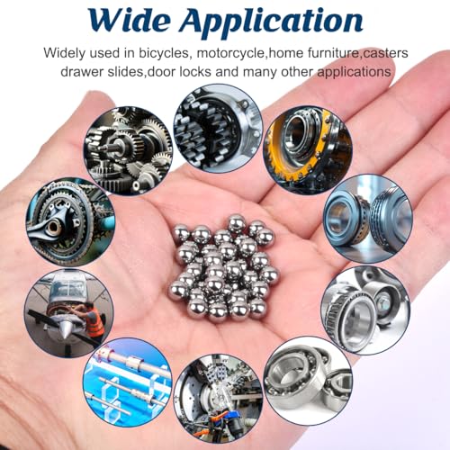 360PCS 5.5mm Carbon Steel Precision Balls, Mirror Polished Bearing Balls for Drawer Slides, Casters, Door Locks & DIY Projects - size: 360 Pcs - 5.5mm, style: Stainless Steel