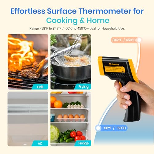 Etekcity Infrared Thermometer Laser Temperature Gun 774 - color: Light Yellow, style: Classic