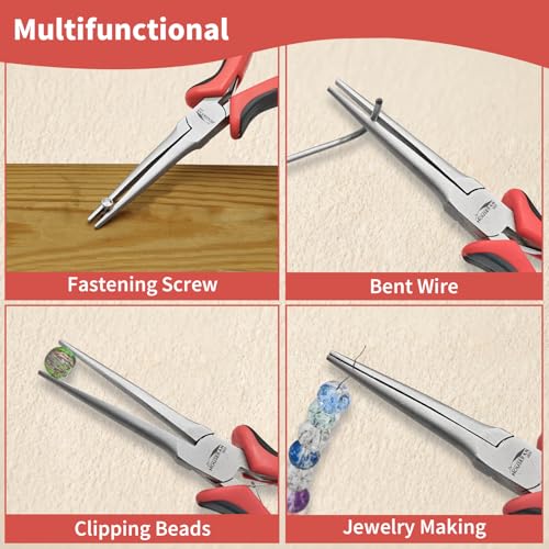 5-Pack 5.5-Inch Long Needle Nose Pliers, Mini Jewelry Pliers