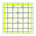 UOOU 6 Inch Square Quilting Ruler Fabric Cutting Ruler Sewing Ruler - color: Green-Medium