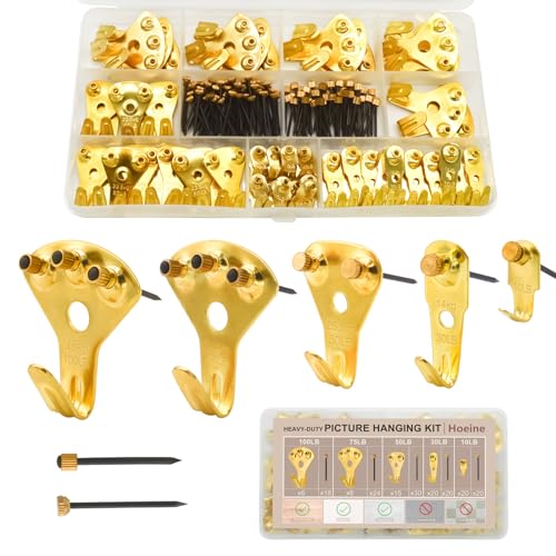 181pcs Picture Hanging Kit Heavy Duty Hooks 10-100lbs for Drywall