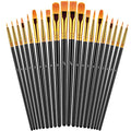 Artstorys Paint Brushes Set, 20 Pcs Acrylic Oil Watercolor Painting Brushes - color: Black