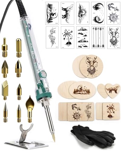 BIAJIYA 32Pc Wood Burning Kit for Adults Beginners - color: Clear-32pc