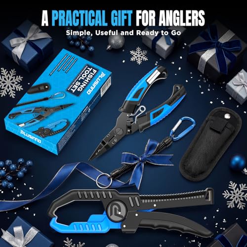 PLUSINNO Fishing Gear, Fishing Tools, Fishing Accessories, Corrosion Resistant Fishing Pliers Kit, Fishing Knife, Floating Fish Lip Gripper Fishing Gifts for Men, Gifts for Fishermen - style: 2pcs Fishing Tools