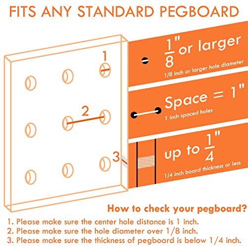 Pegboard Bins Cups with Hooks & Loops 12 Pack Peg Board Organizer (Black) - color: Black