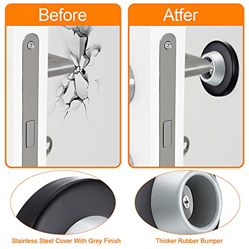 Blulu Door Stopper Wall Bumper Flush Mount Protector - color: Black