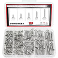DYWISHKEY 146-Piece Wood Screws Assortment Kit - #8 x 1/2", "5/8", "3/4", "1", "1-1/4" Screws - size: #8