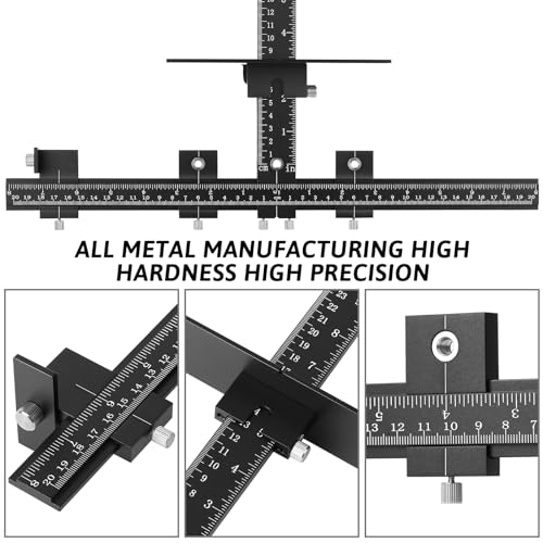Cabinet Hardware Jig Template-Woodworking Punch Locator Drill Hole Guide - color: Black