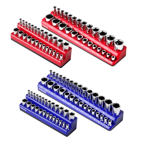 4-Pack 1/4",3/8" Magnetic Socket Organizer Metric SAE - size: 3/8",1/4"SAE&METRIC/4PCS