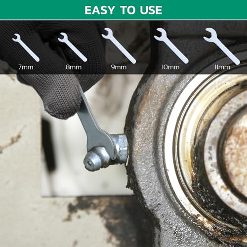 OURU 240PCS Grease Fittings Assortment Kit, SAE & Metric with Wrench Kit - size: 240