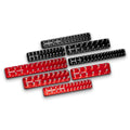 Westling USA Premium Aluminum Starter 8 Piece Socket Tray/Organizer Set, Holds 152 Standard and Metric Sockets (Red/Black, 2 Row) - color: Red/Black, size: 2 Row