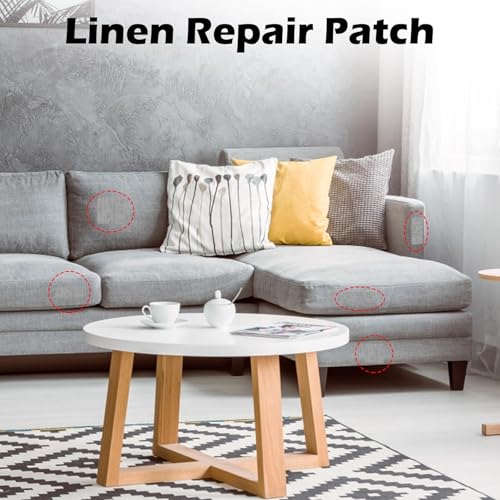 PXBBZDQ Large Linen Repair Patch, 16X40 Inch Linen Fabric Patch for Furniture and Sofa Self-Adhesive Upholstery Refinishing Repair, Couch Fabric Patch (Black, 16X40) - color: Black