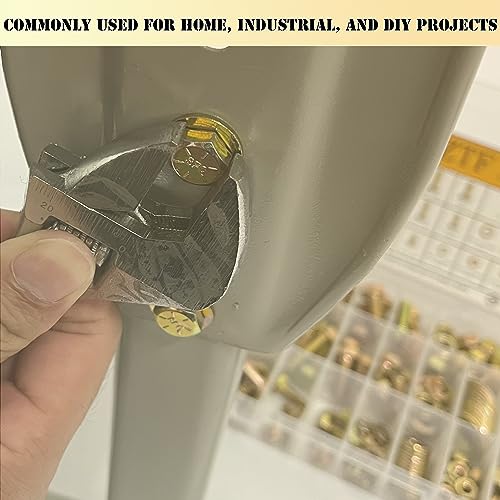 ZTF Bolts and Nuts Assortment Kit，1/4-20 5/16-18 3/8-16 SAE Nuts and Bolts - style: gold-1/4-20 5/16-18 3/8-16 Sae bolts
