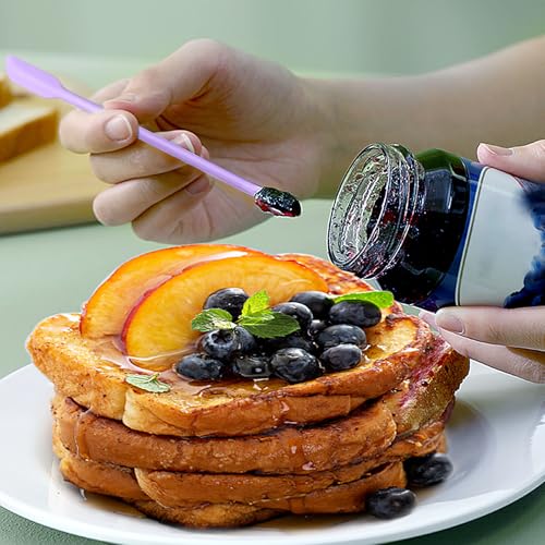 Silicone Spatula Set 6Pcs, Mini Jar Scraper for Makeup & Food - color: Purple（6pcs）