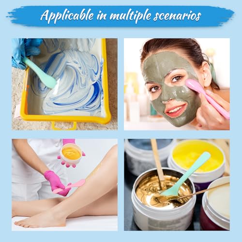 Patelai 24 Pcs Plastic Paint Stir Sticks Pink and Green Reusable Mixing Sticks Facial Mask Cosmetic Spatula, 6 Inch DIY Crafts Tools for Mixing Resin, Liquid, Epoxy, Crafts