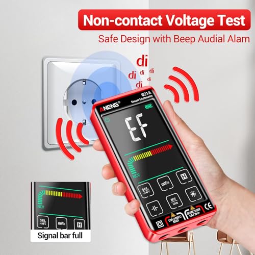 ANENG Digital Multimeter Smart Touch TRMS 9999 Count, Rechargeable with NCV - style: 621A Backlit Color Touch Screen