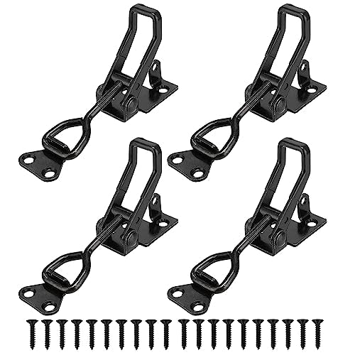 E-TING 4 Pack Adjustable Quick Release 397lbs load Toggle Latch for Cabinet - style: 4002（4pack）