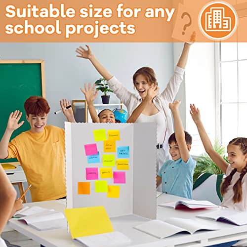 Ctosree 18 Pcs 48 x 36 Inch Tri Fold Poster Board Bulk for Display, White - color: White, size: 48 x 36 inch