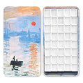 qianshan 40Pcs Empty Half Pans Watercolor Tin Palette with Magnetic Stripe - color: Sunrise