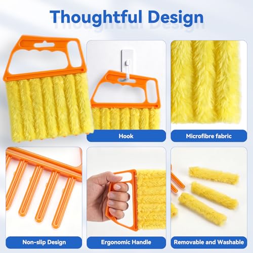 4 Pcs Blind Cleaner & Gap Duster, Under Fridge Retractable Cleaning Tools