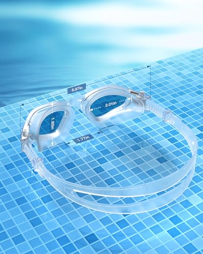 ZIONOR Swim Goggles, G1 SE Swimming Goggles Anti-Fog for Adult Men Women - color: A3-gold Lens Clear Frame