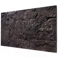 HOMCOM 8-Pack 3D Faux Stone Wall Panels Water-Resistant 4' x 2' Black - color: Black