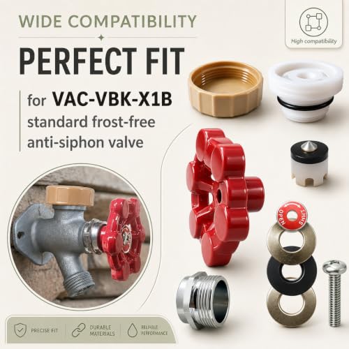 Outdoor Faucet Repair Kit for VACVBKX1B Vacuum Breaker, ASSE 1019-A