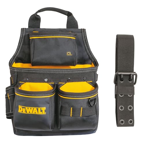 DEWALT Tool Pouch with Belt, 13 Pocket Professional Small Tool Belt Pouch (DWST540201) - size: One Size, style: Nail Pouch