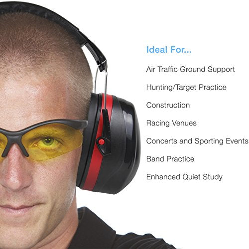 Cyber Acoustics Professional Safety Lightweight Ear Muffs for Hearing Protection and Noise Reduction - style: 20-acs340