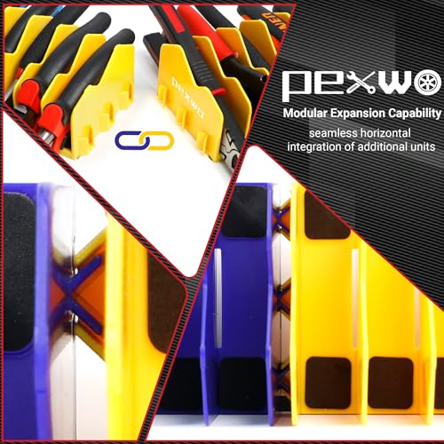 Plier Organizer, Plier Rack, Plier Holder and Cutter Organizer with Non-Slip Rubber Base, Tool BoxOrganizer, PlierOrganizer for Tool Box Drawer, 20 slots, ToolStorage, PlierRack (2 PC-Yellow) - size: 2 PC-Yellow