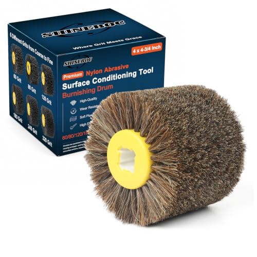 Shinboc 4.7x4 Inch Surface Conditioning Tool, Horse Hair Abrasive Wheel - style: Horse Hair Abrasive