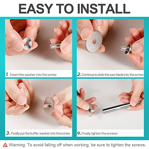 5PCS Rotary Drill Saw Blades,with 2PCS 1/4" Hex Shank,HSS Saw Disc Wheel - style: 7PCS(2*Hex Shank+5*Blades)