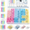 Kuject 500PCS Heat Shrink Wire Connectors Kit, Waterproof Electrical Connector Assortment with Solder Seal Butt, Crimp Butt, Ring, Fork and Spade Terminals, 26-10 AWG for Marine Auto Truck DIY