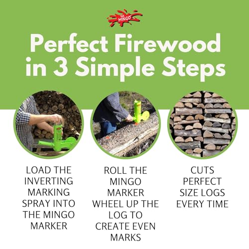 Mingo Firewood Marking Wheel -Chainsaw Firewood Measuring Tool Marking - Measuring Marker - Mingo Marker Firewood Cutting Tools - Firewood Logging Tools (16" Marking Wheel) - size: 16" Marking Wheel