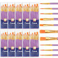 ESRICH 100PCS Pink Paint Brushes, Paint Brush for Acrylic Painting - color: Purple, size: 100