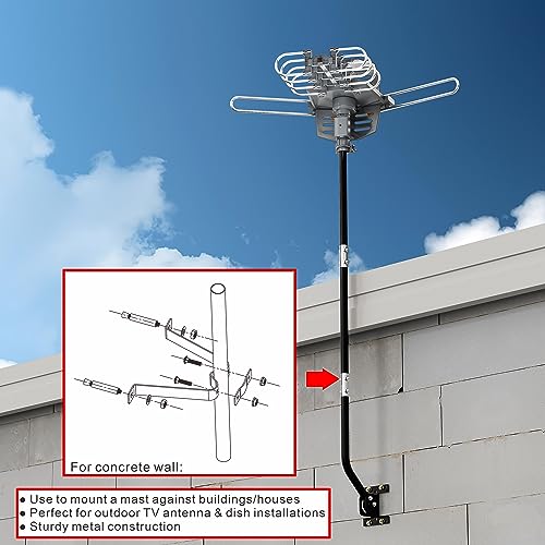 PIBIDI Long-Reach Antenna Mount, 1.25x66in J-Pole for Weather Station - color: Length 5' 6"