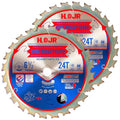 2-Pack 6-1/2" 24 Tooth 5/8" Arbor Woodworking Circular SawBlade,Framing/Demolition,Special Anti-Thermal Adhesion Coating on Cutting Head -TA,DEM 6-1/2" 24T-TA - size: 2PCS 6-1/2" 24T 5/8"