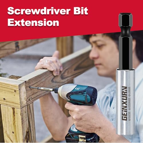 Geinxurn 9Pc Cr-V Screwdriver Bit Holders, Extension Socket Drill Bit Magnetic Holder Hex Shank Quick-Change Drill Bit Guide (2.5”3”6”) - size: 2.5", 3", 6"