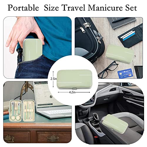 Aceoce Manicure Set Business Gifts Handheld Sized, Nail Clippers Set Tools Luxurious Manicure Set Professional Stainless Steel Nail Clippers with Travel Case for Men Women Teens Parents Colleagues - color: Mint Green