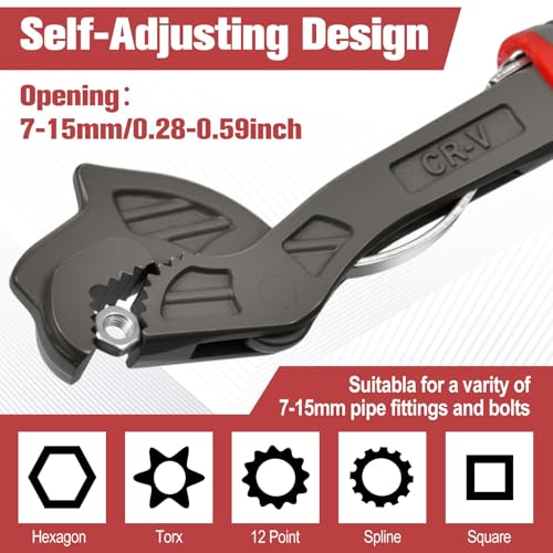 6" Self Adjusting Wrench 0.28"-0.59"(7-15MM) Wrench Pipe - size: 6"