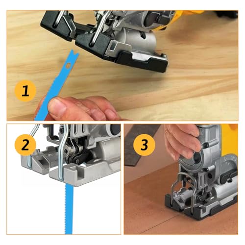 24Pcs Jig Saw Blades Set, Jigsaw Blades for Wood Plastic Metal Cutting